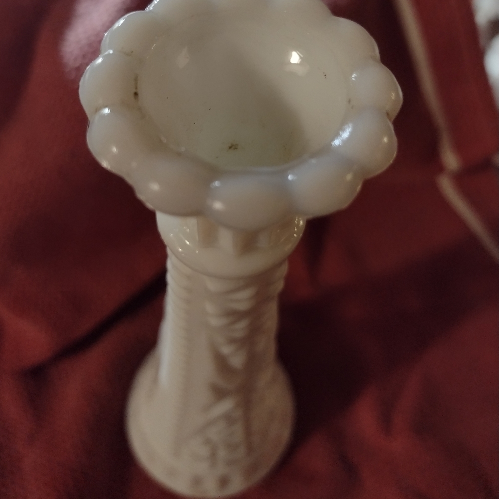 Milk glass vases and candy dishes!